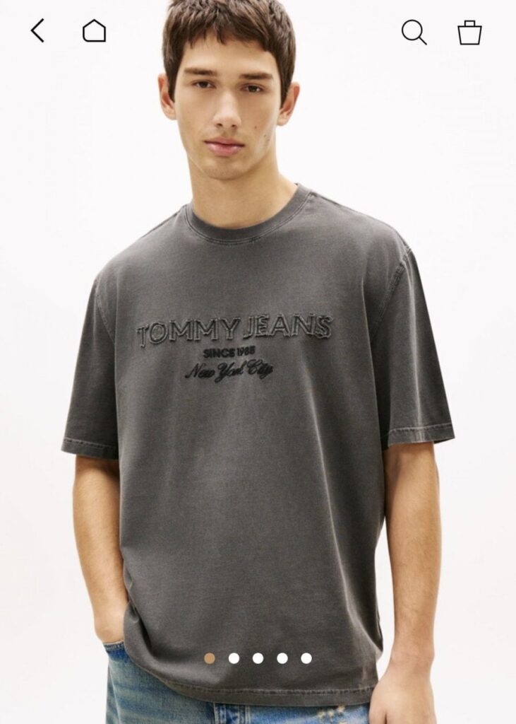 Tommy Jeans Áo thun ngắn tay cổ điển mới 90S