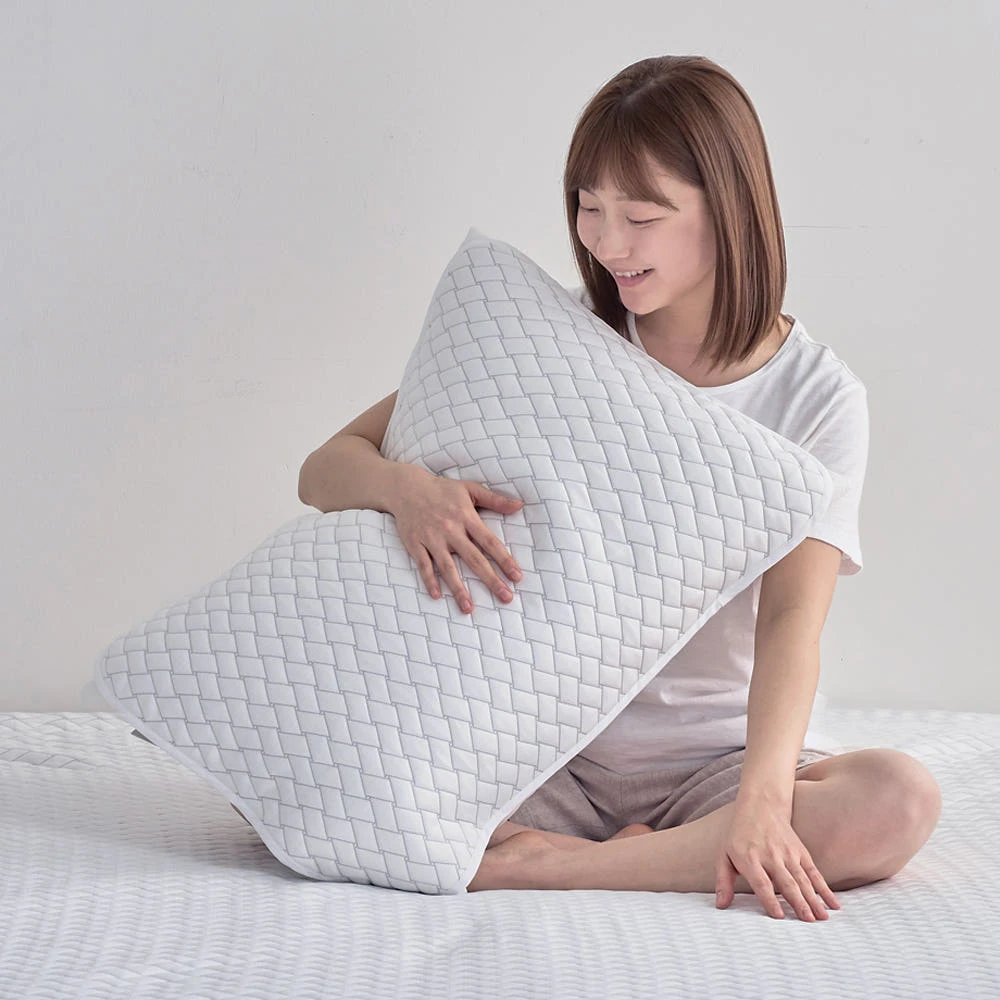 Vỏ gối lạnh Duralon loại có dải, màu xám lược, M, 2 cái