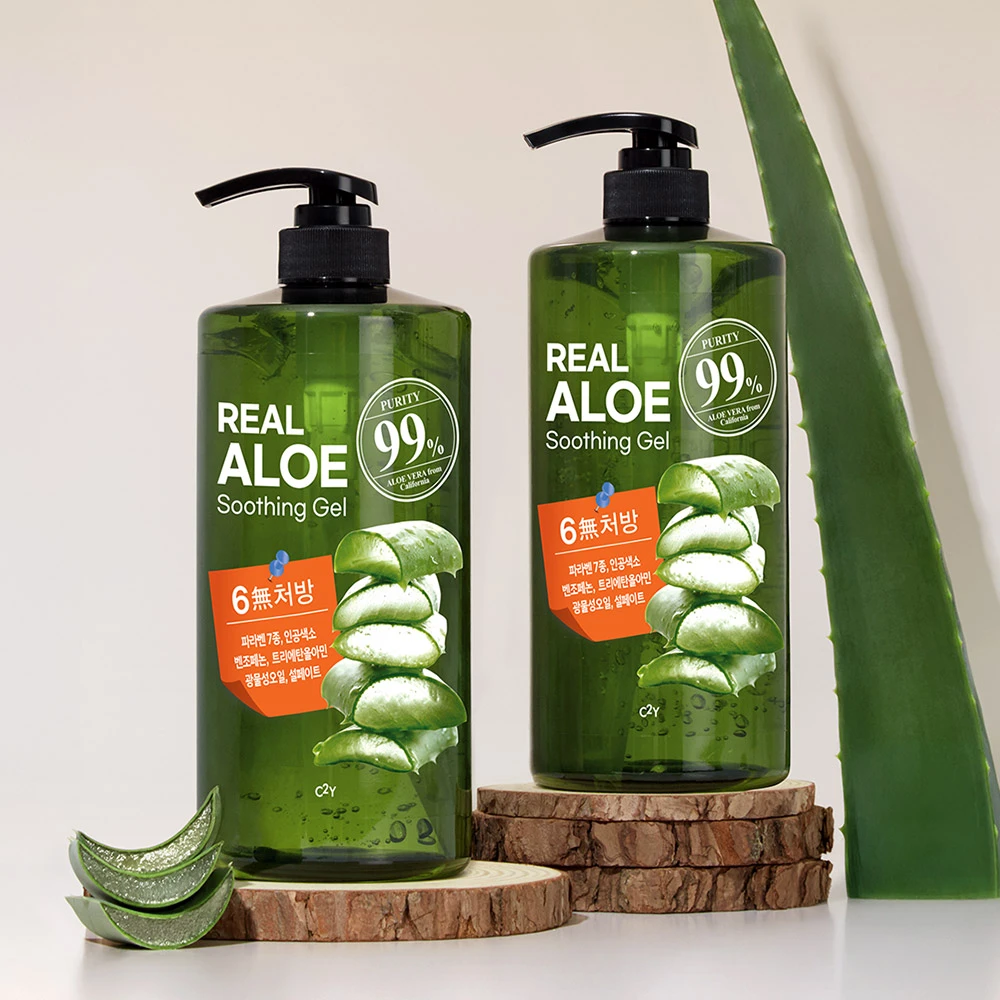 Gel làm dịu da lô hội C2Y Real, 1L, 2 chiếc