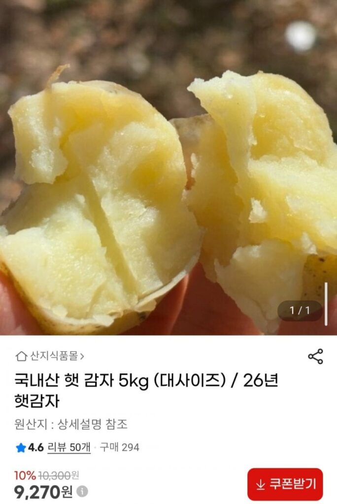 Khoai tây mới nội địa 5kg (cỡ lớn) / khoai tây 26 tuổi