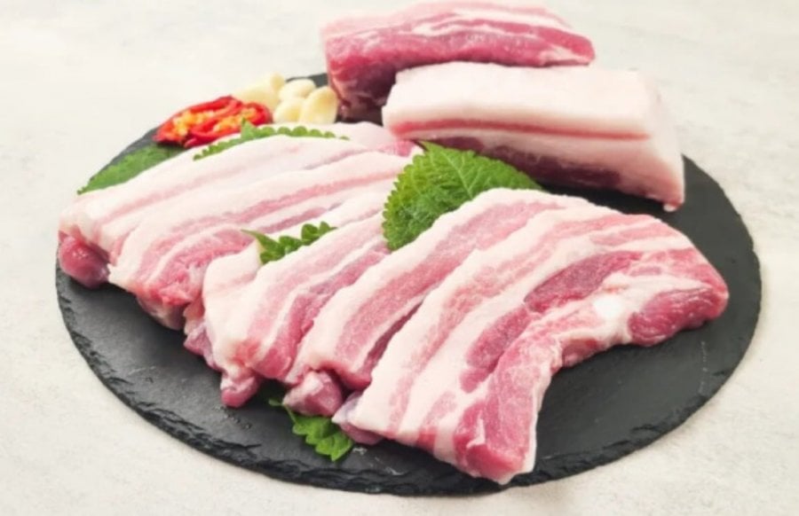 1 kg thịt ba chỉ sống thịt lợn Hàn Quốc sản xuất trong nước