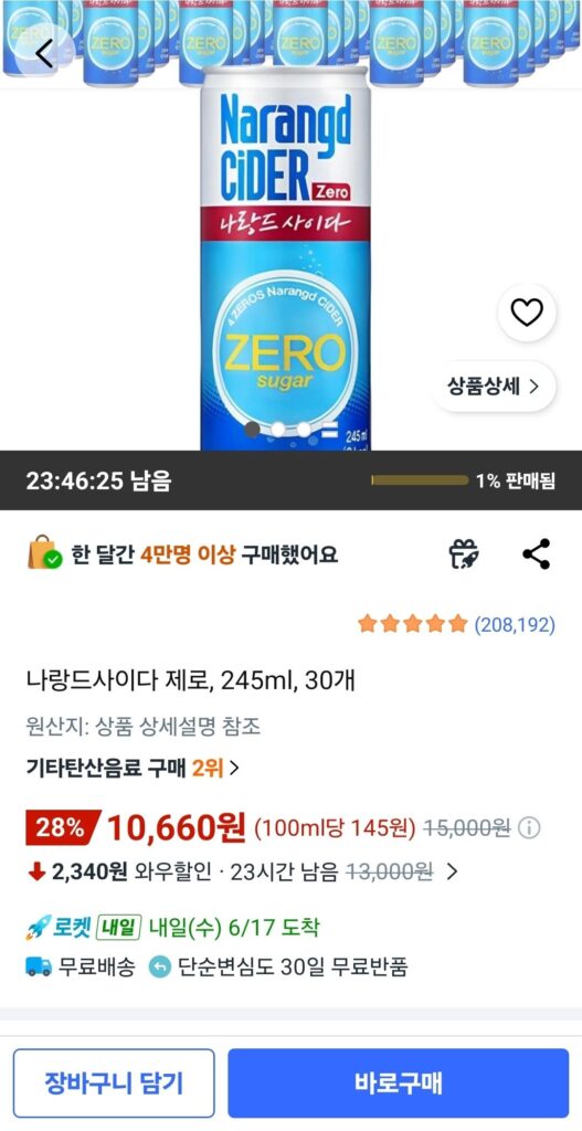 Rượu táo Naland Zero, 245ml, 30 chiếc