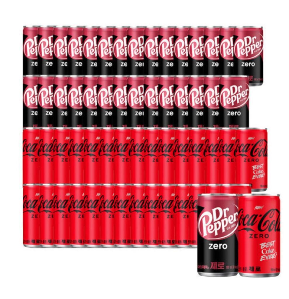 Dr. Pepper Zero 190ml 30 lon + Coca-Cola Zero 190ml 30 lon