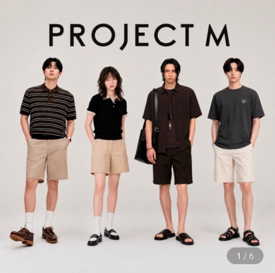 Quần Short Nam Nữ Project M 26 Tuổi Phổ Biến 5 Loại Chọn 1