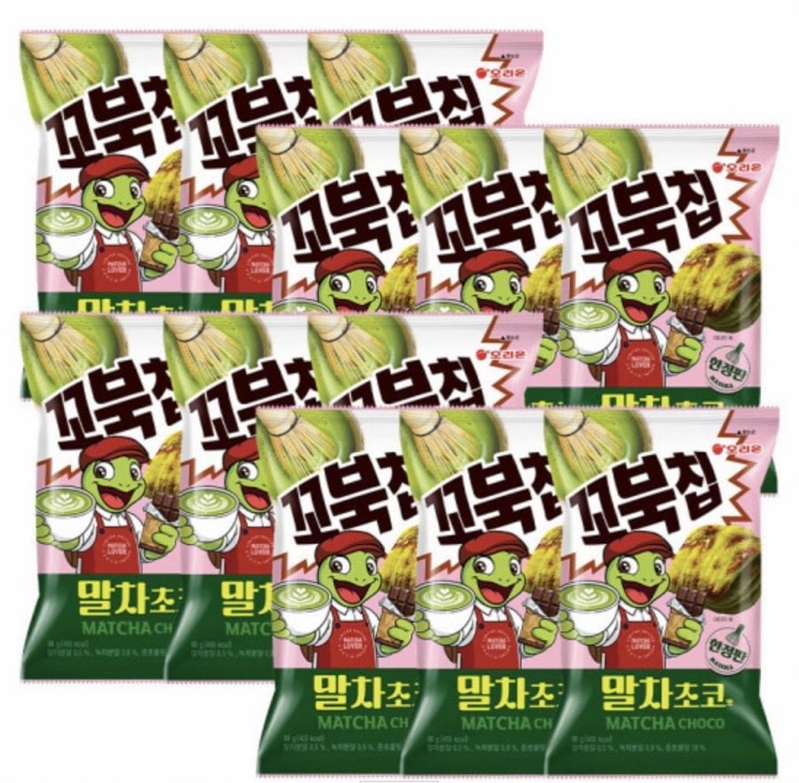 Orion Turtle Chips Matcha Chocolate 68g x 12 gói