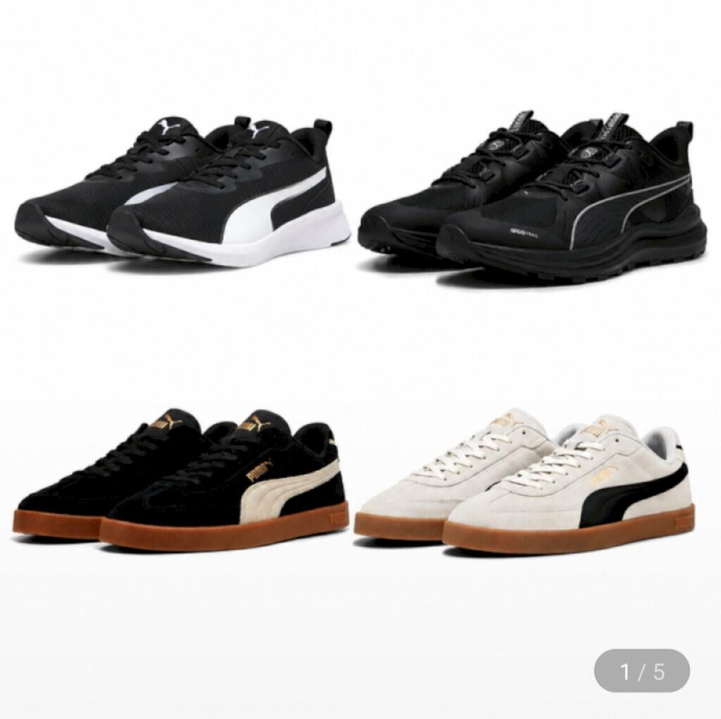 Puma Flyer Light/Reflat Light Trail/Club II Era Suede 4 Loại 1