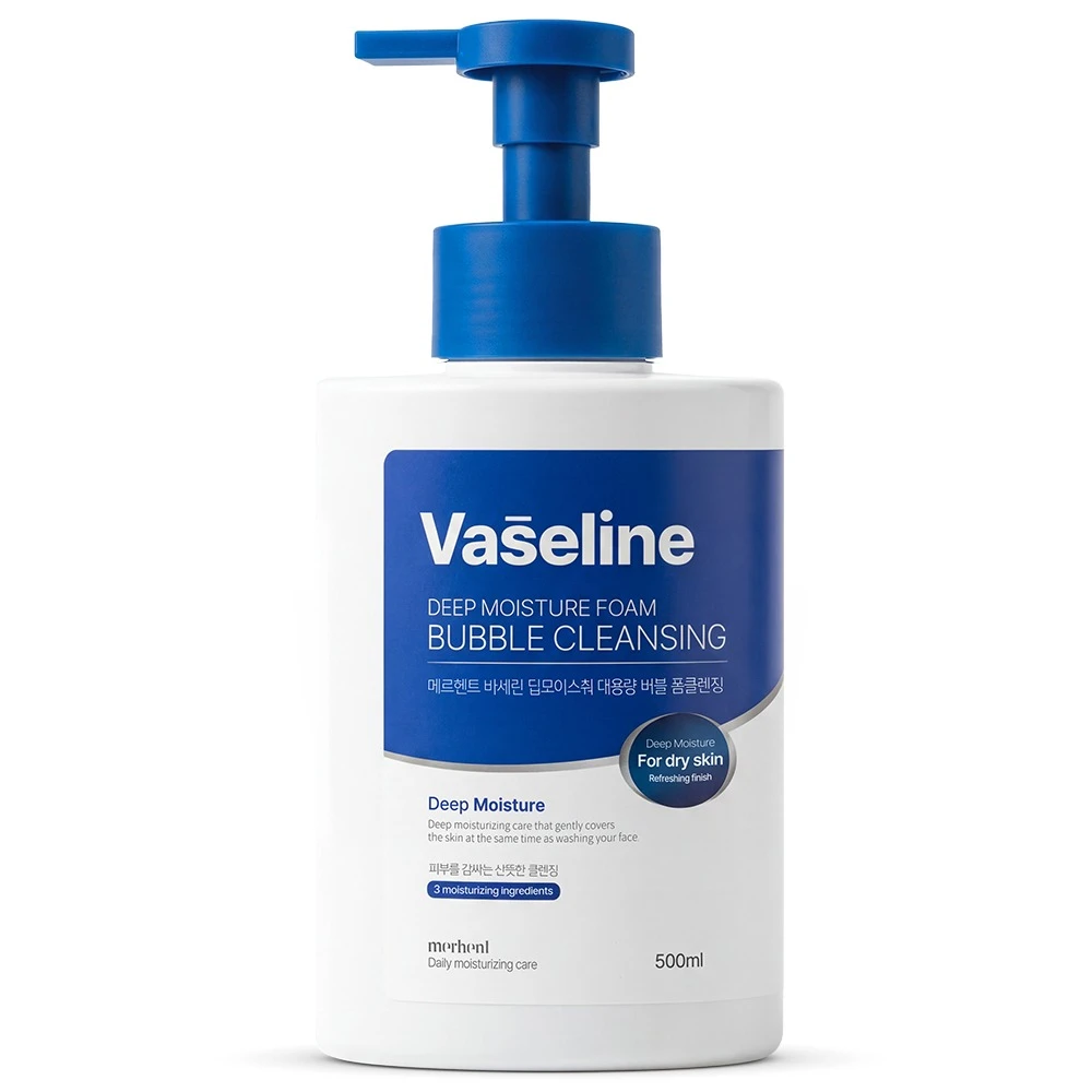Sữa rửa mặt tạo bọt bọt công suất lớn Vaseline Deep Moisture, 500ml, 1 miếng
