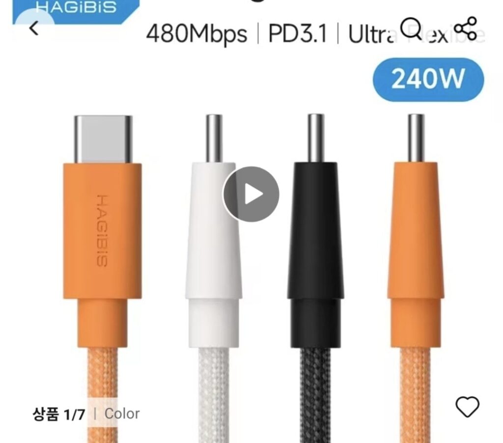 Ưu đãi bằng xu) Cáp USB-C hình nêm Hagibis 240W