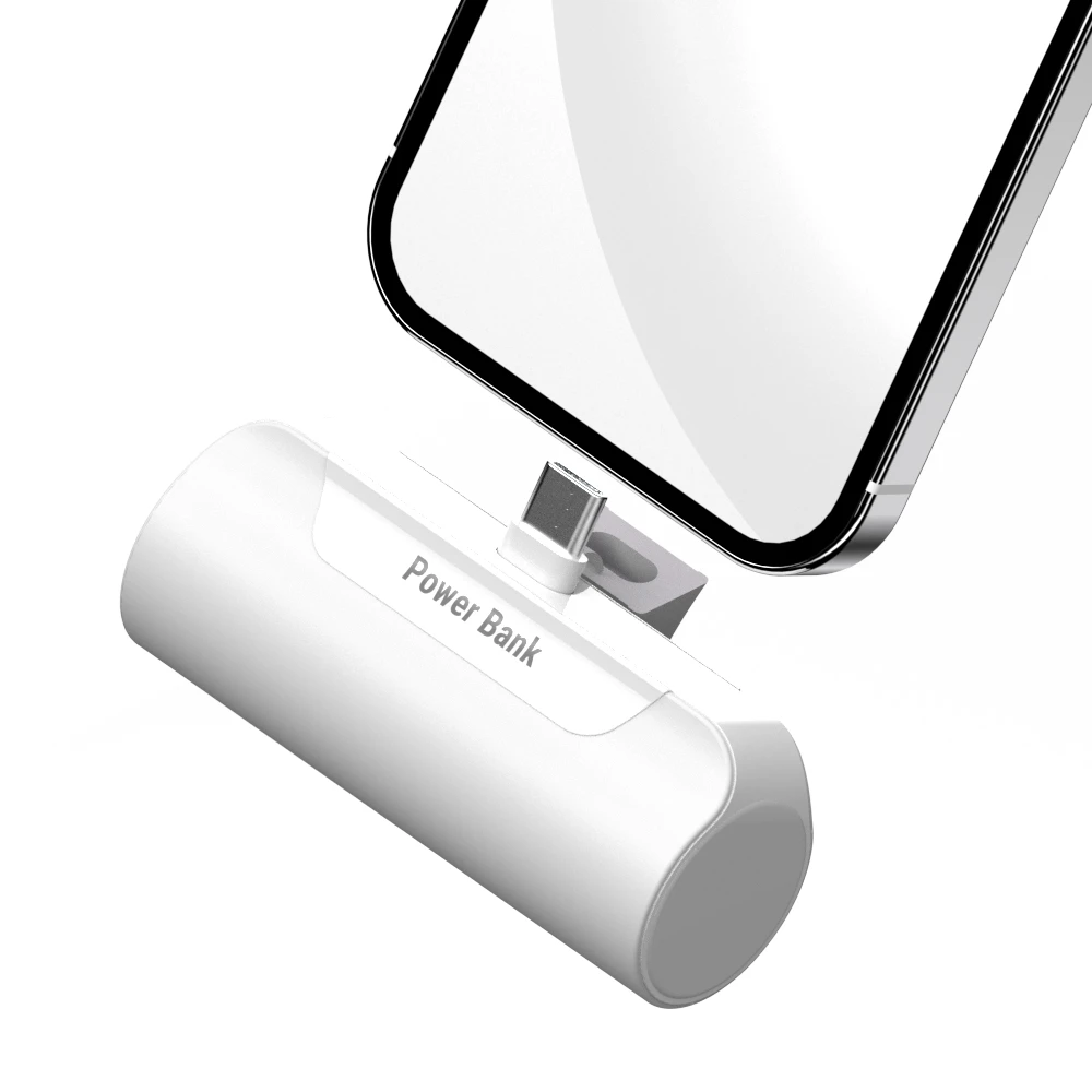 Pin phụ loại docking cao cấp 5000mAh, màu trắng, loại C, 1 chiếc