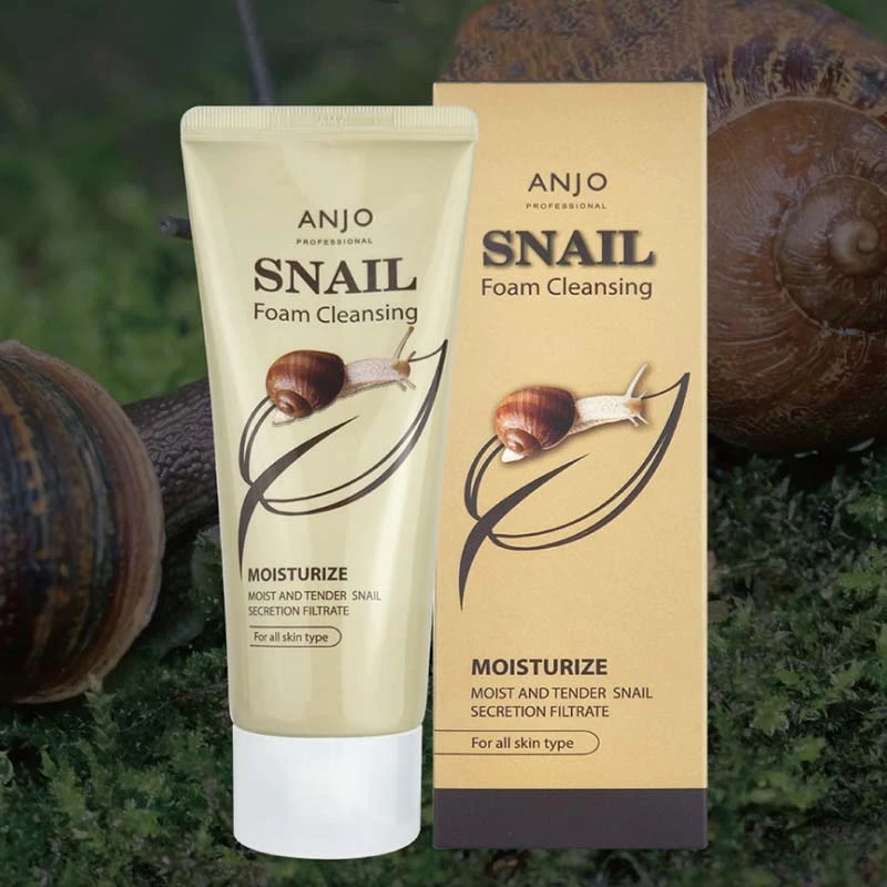 Sữa rửa mặt tạo bọt ốc sên chuyên nghiệp Anjou, 100ml, 6 miếng.