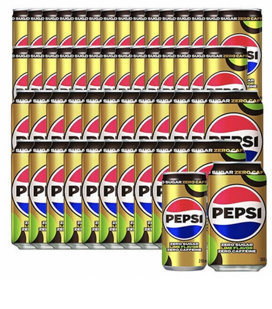 Pepsi Zero Lime Zero Caffeine 355ml 24 lon + 210ml 30 lon