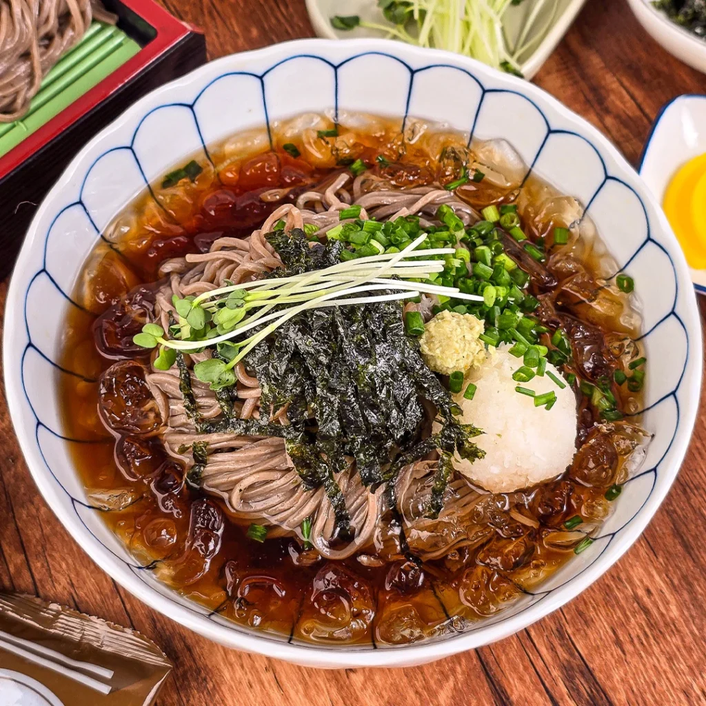 Set mì soba kiều mạch tươi cho 6 người, 1kg mì soba + 6 bột kiều mạch, 1 set