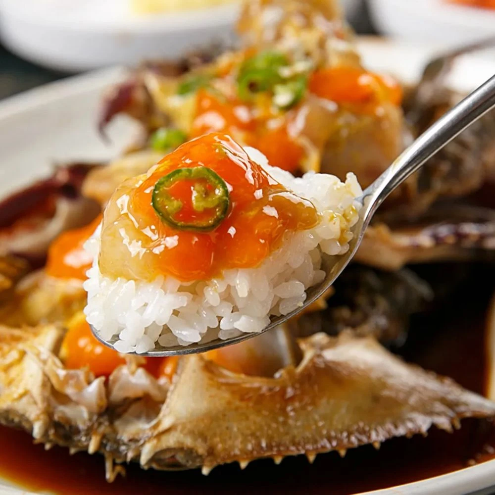 Cua hoa ba điểm sốt tương cua cái, 2kg, 1 miếng