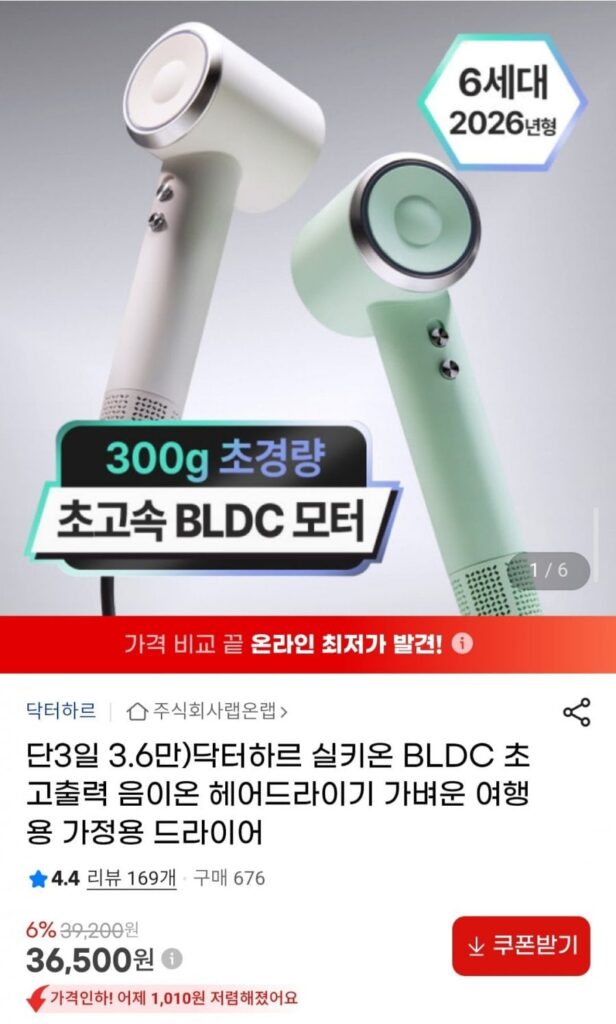 Máy sấy tóc ion âm công suất cực cao Dr. Haar Silkyon BLDC
