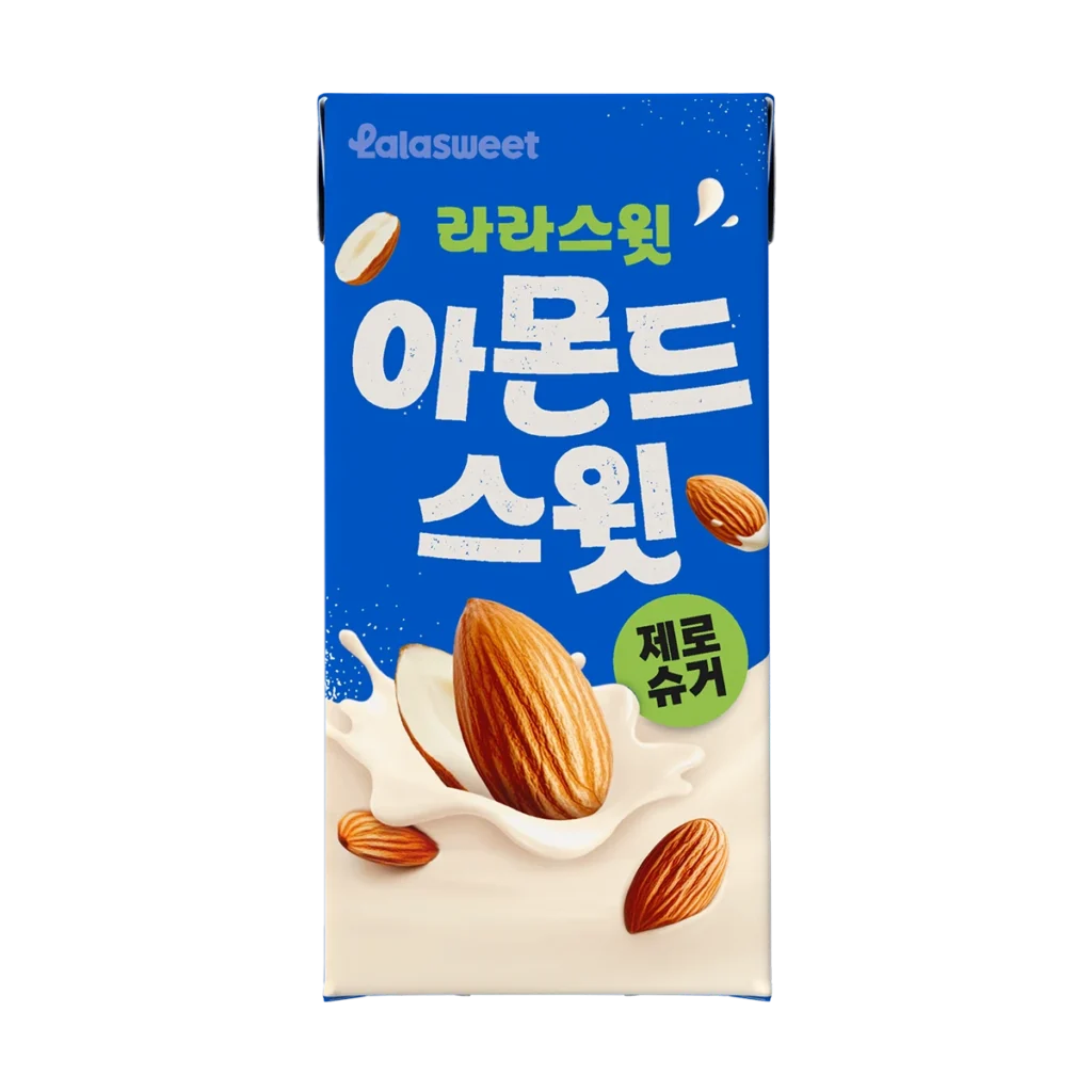 Lala Hạnh Nhân Ngọt Không Đường, 190ml, 48 miếng