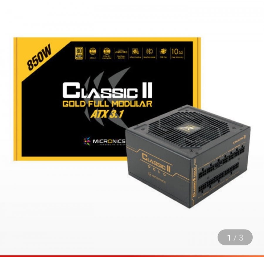 Micronics Classic II 850W 80PLUS GOLD ATX3.1 mô-đun đầy đủ