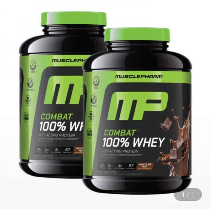 Sữa Muscle Pot Combat 100% Whey Chocolate 2.27kg 2 lon