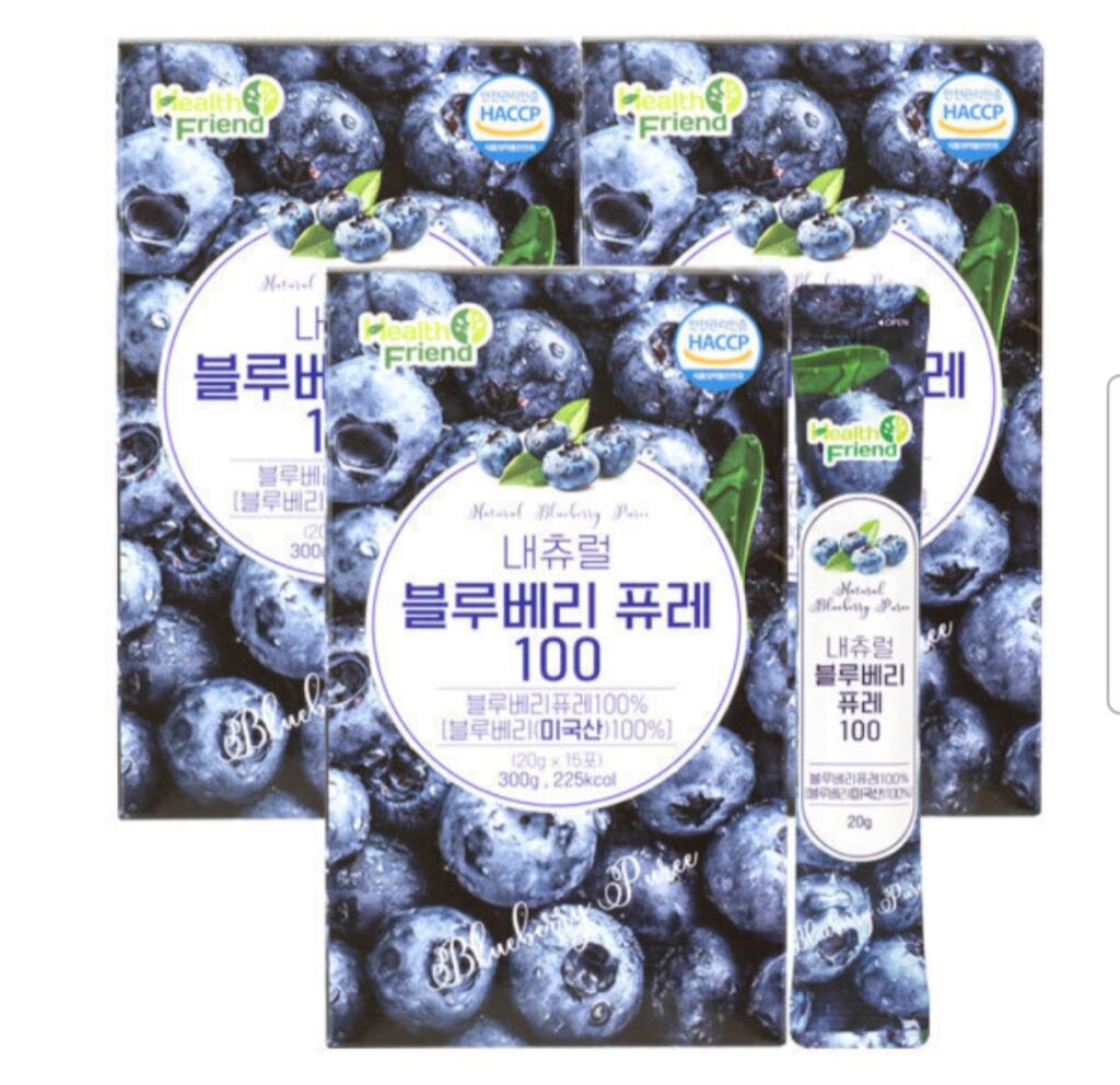 [Đấu giá] Blueberry Puree 100 15 gói x 3 hộp, tổng cộng 45 gói (18.900KRW/tặng)