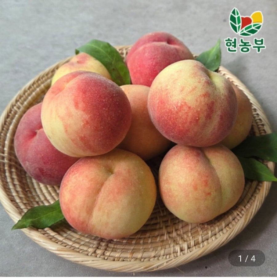 Đào Daegeukcheon, đào dẹt, trọng lượng tịnh khoảng 3kg (25~40 quả)