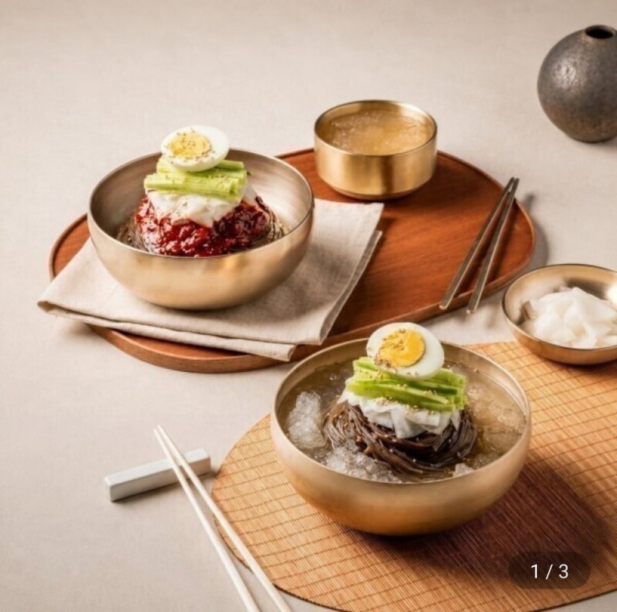 Mì lạnh củ dong kiểu Hamheung với nước luộc bò cho 5 phần ăn + mì lạnh trộn củ dong cho 5 phần ăn