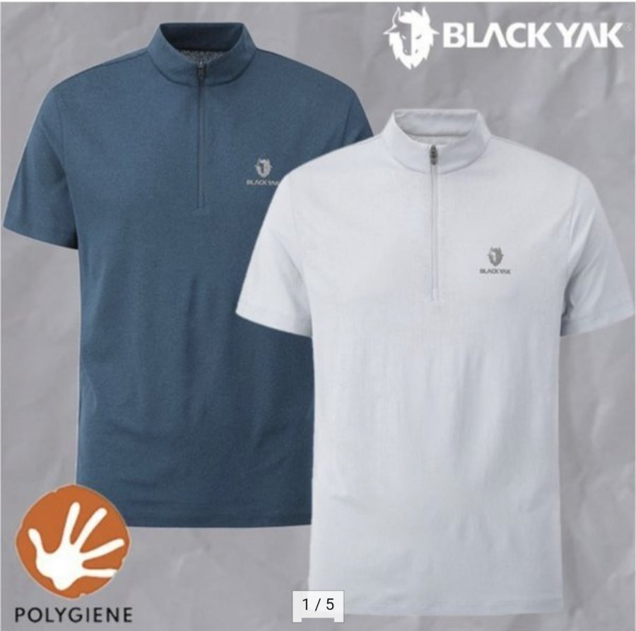Áo thun ngắn tay có khóa kéo Jacquard dành cho nam giới của Yakquard màu đen