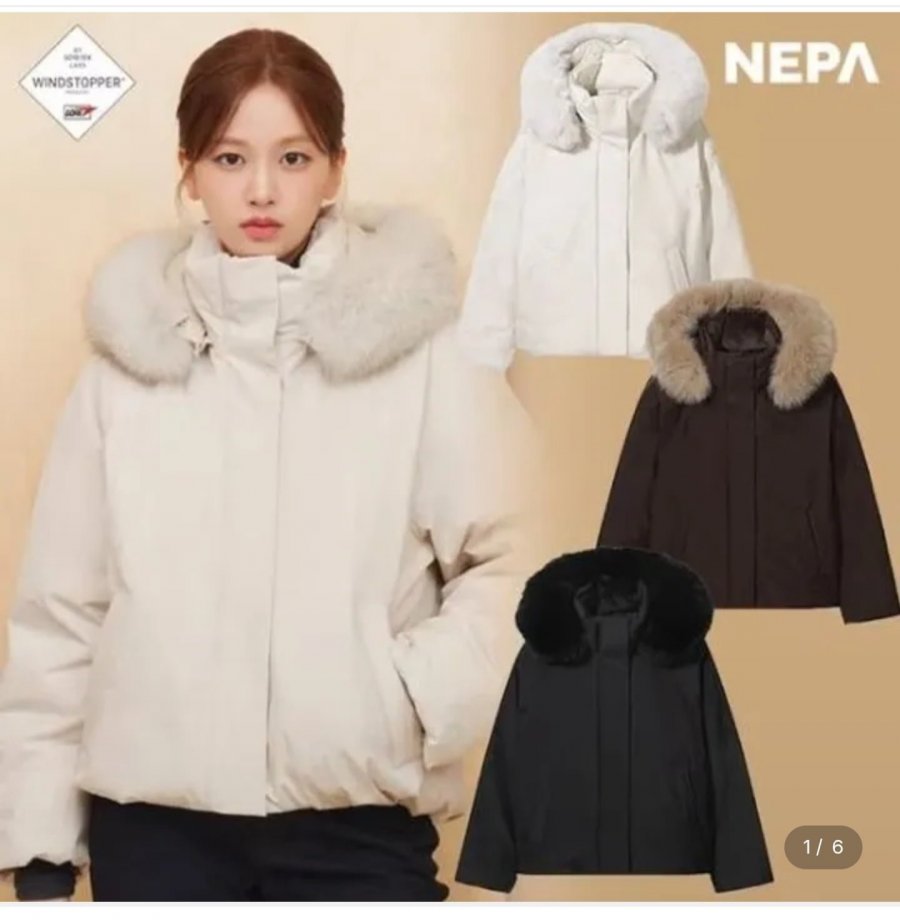 Áo khoác ngắn mùa đông Nepa Yujin Arte Windstopper