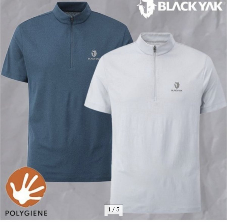 Áo thun ngắn tay có khóa kéo Jacquard dành cho nam giới của Yakquard màu đen