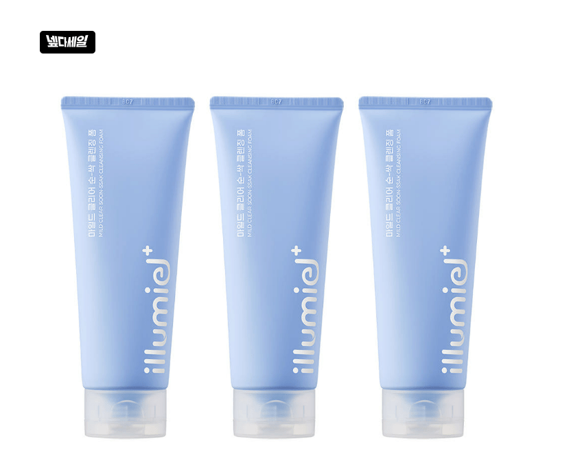 Sữa rửa mặt Illumiel Mild Clear Soonsak 150ml, 3 miếng