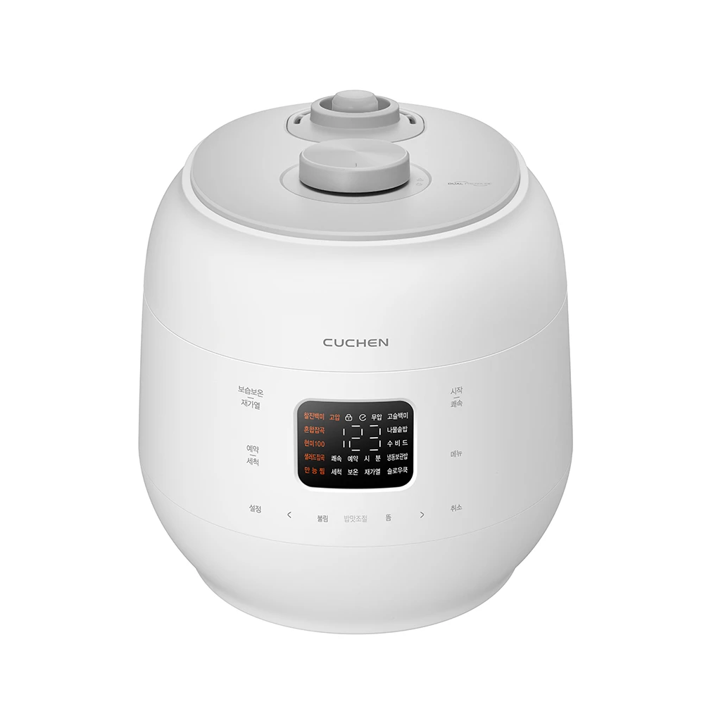 Nồi cơm điện áp suất kép Cuchen The Fit CRS-FWK0640W, Màu trắng tự nhiên, 6 người