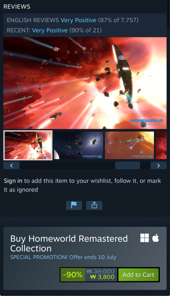 Bộ sưu tập Homeworld Remastered -90%