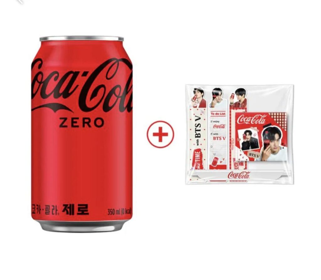 24 chai Coca-Cola Zero 350ml + Bộ văn phòng phẩm BTS V