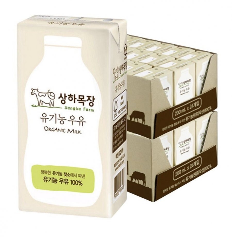 Sữa tiệt trùng hữu cơ Sangha Ranch 200ml 48 gói