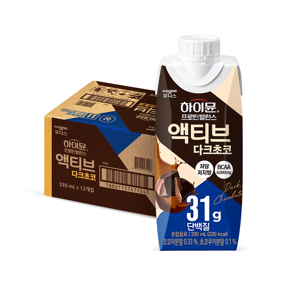 Hymune Protein Balance Active Sôcôla đen, 330ml, 12 miếng