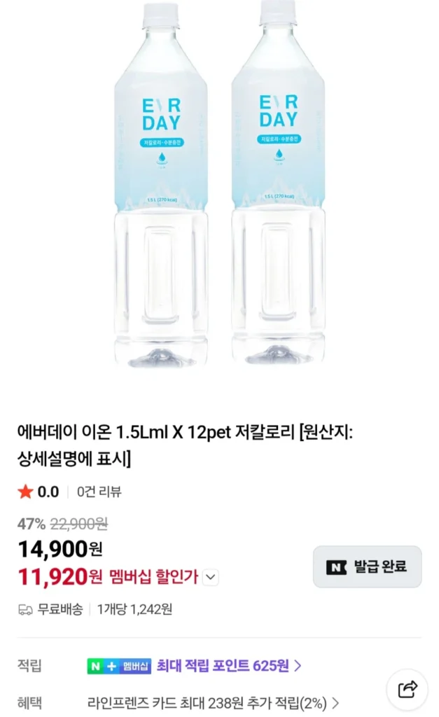 Thành viên Everday Ion 1,5L x 12 gói