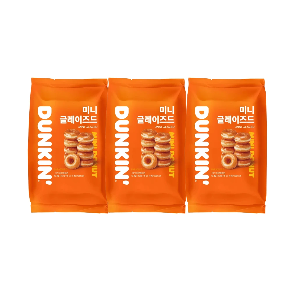 Bánh rán tráng men Dunkin’ Mini, 15g, 10 miếng, 3 gói