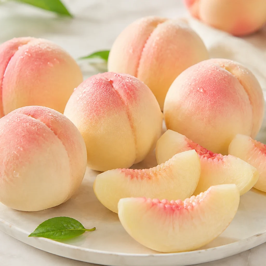 Đào trắng, tinh bột, hàm lượng đường cao, quả to, 2kg, 1 hộp