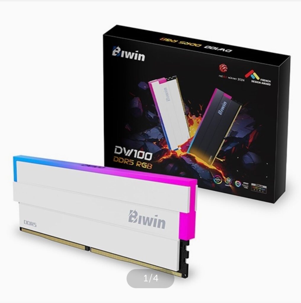 [Loại khác] BIWIN DDR5-6000 48GB(24GBX2) CL28 DW100 RGB Coit