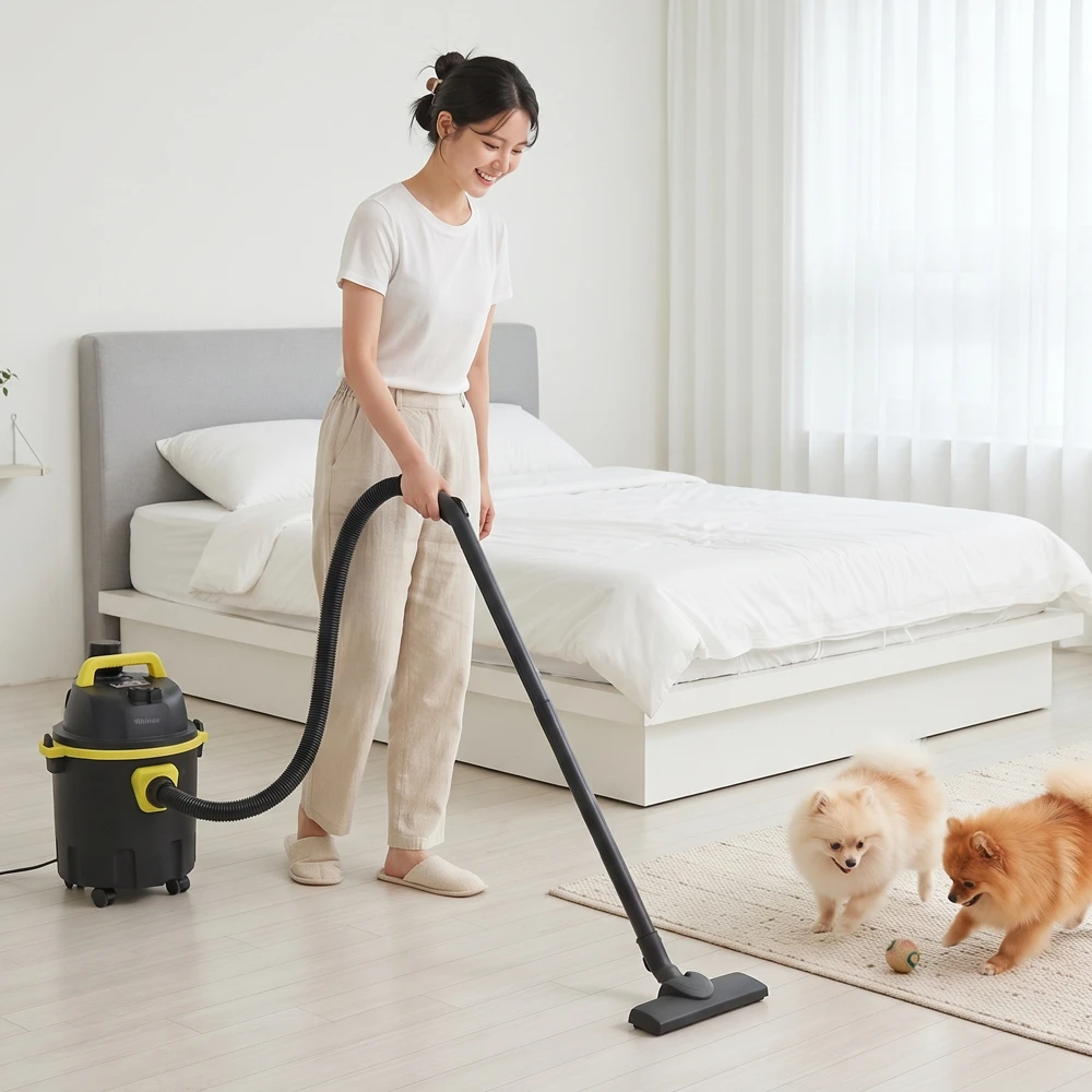 Máy hút bụi thương mại Rhinox Clean Master màu vàng 12L