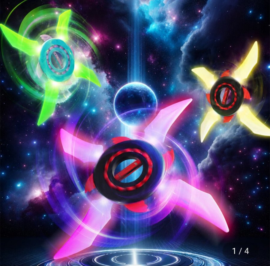 Đèn LED Phát Sáng Quay Thanh Kiếm Fidget Spinner 1+1