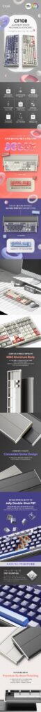 Bàn phím cơ Cox CF108 Full Array Full Alu có dây và không dây VIA mới