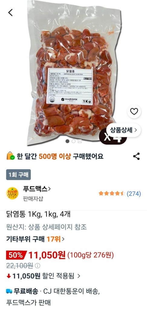 4kg ức gà