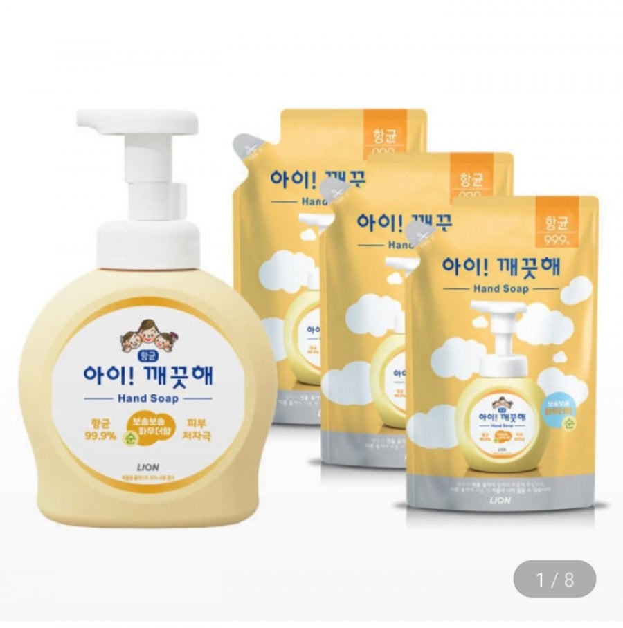 Nước rửa tay iClean 1 sản phẩm 490ml + 3 lần nạp lại 450ml