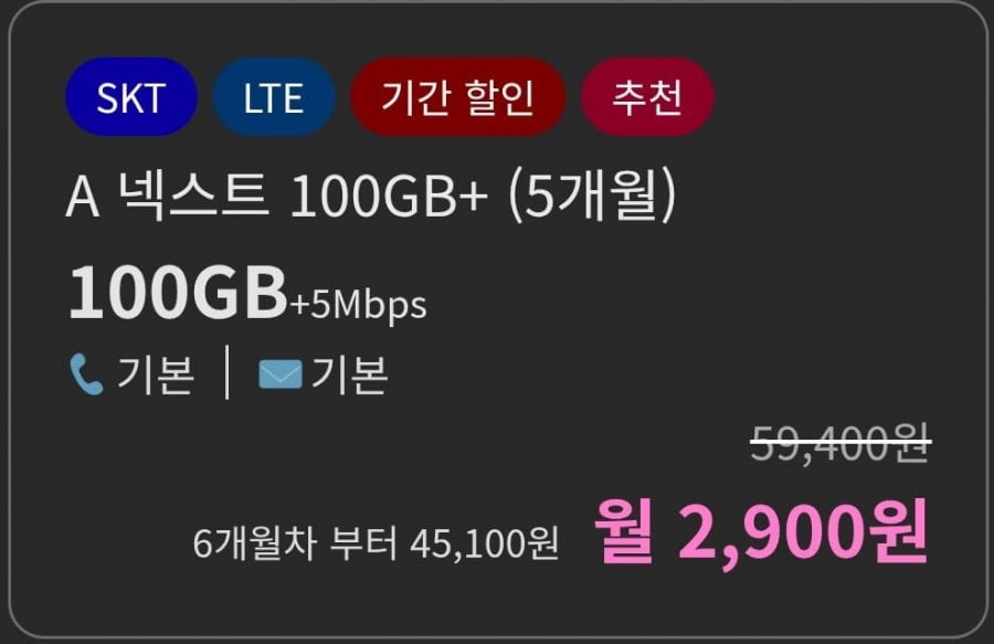 100GB+5Mbps 5 tháng