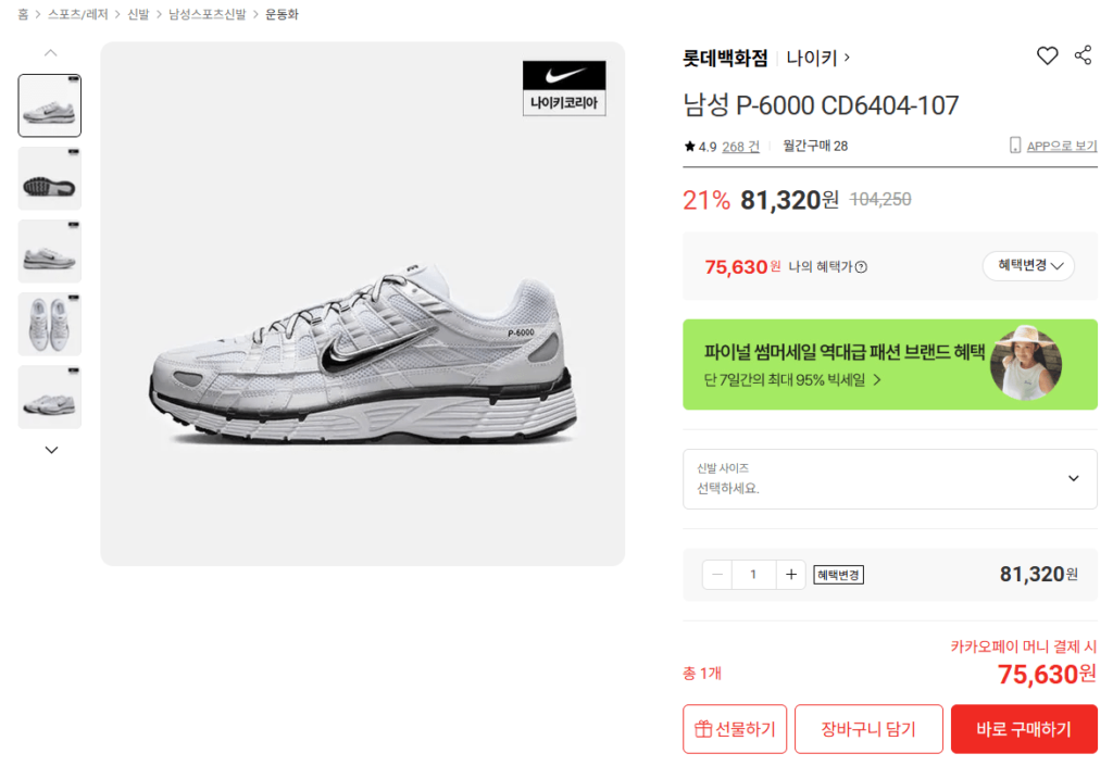 Nike P-6000 CD6404-107