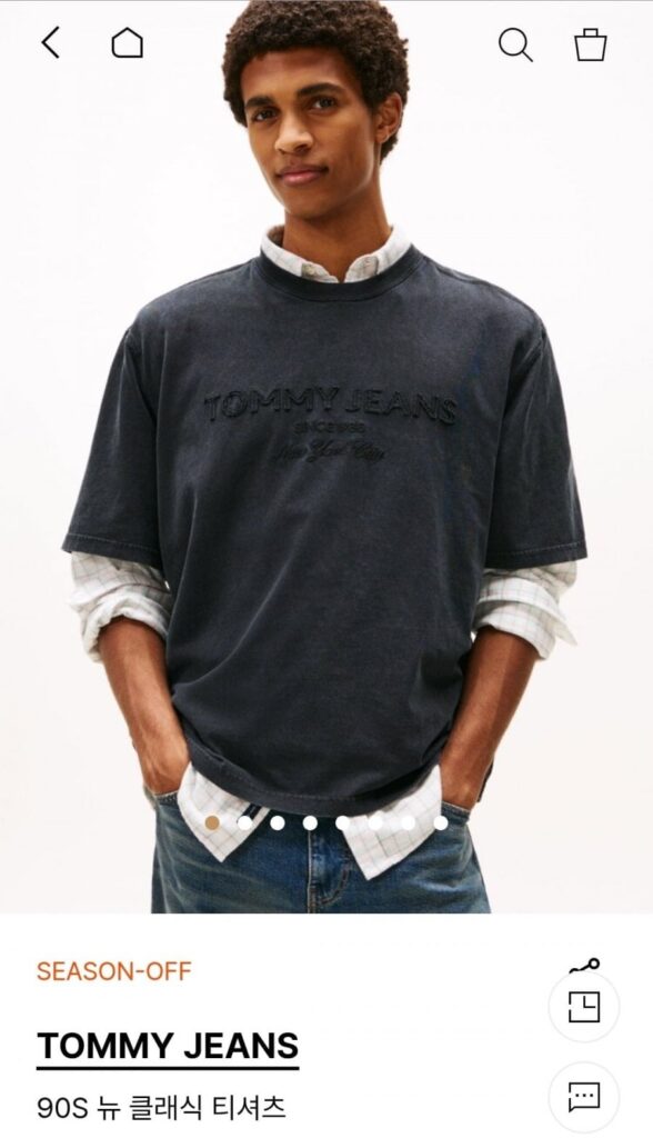 Tommy Jeans Áo thun cổ điển mới thập niên 90