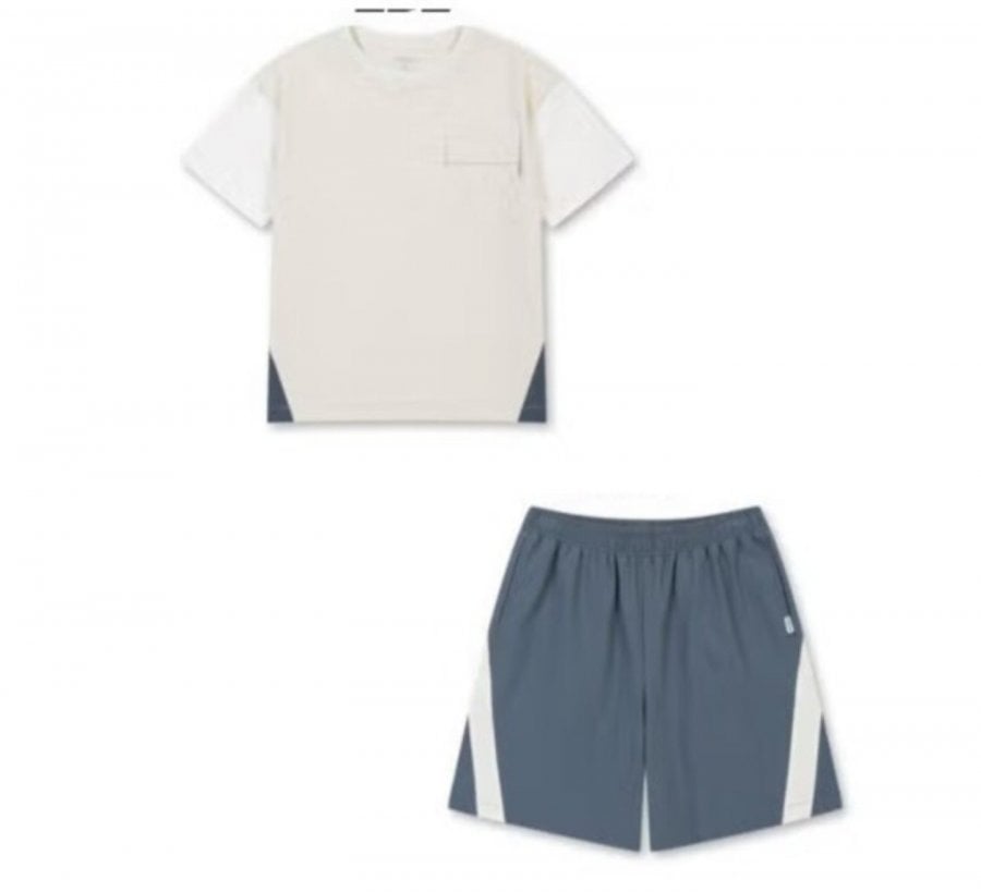 Áo thun ngắn tay Polham Kids Active Overfit / Quần short 3/4