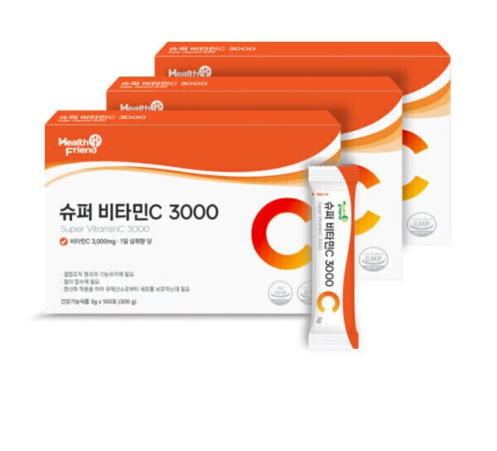 [Đấu giá] Super Vitamin C 3000 100 gói x 3 hộp (21.490KRW/tặng)