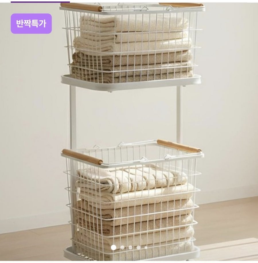 Giỏ hai tầng bằng thép có thể tháo rời