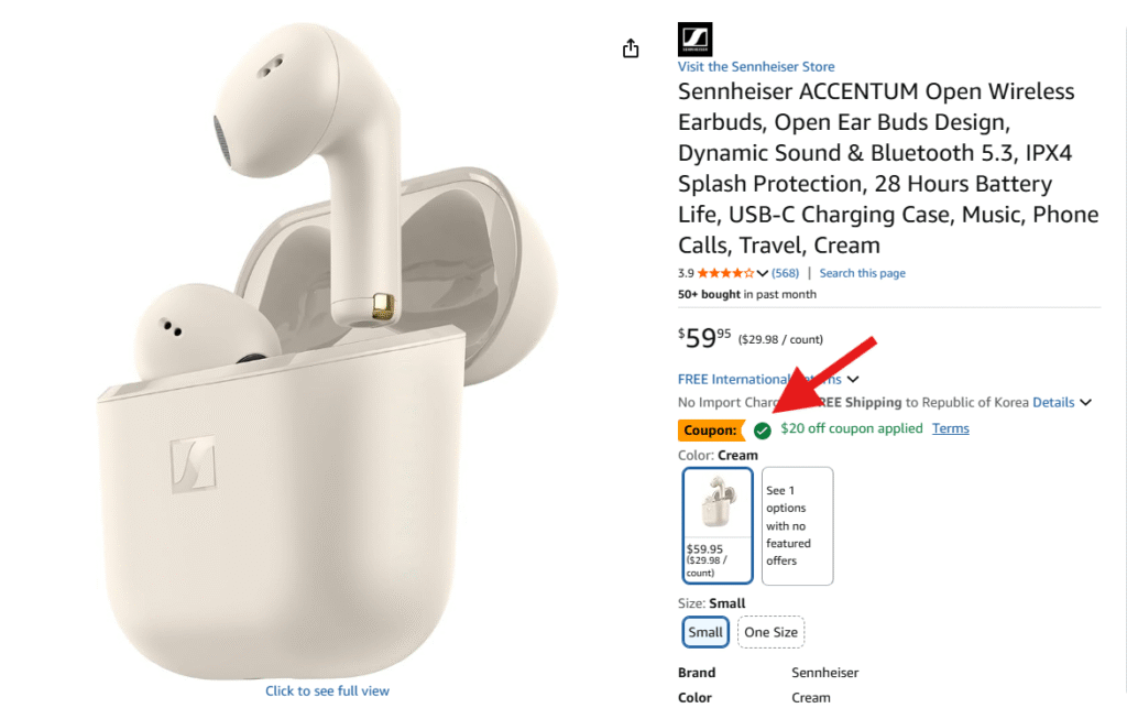 [Amazon] Tai nghe mở Sennheiser ACCENTUM