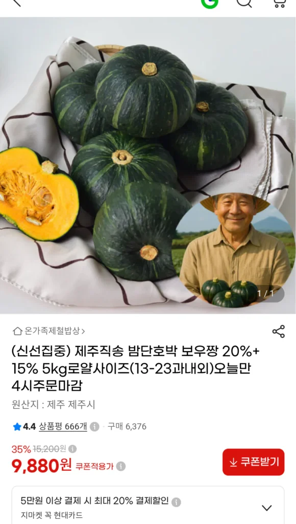 Trực tiếp từ Jeju Chestnut Pumpkin Bowjjang 5kg Royal